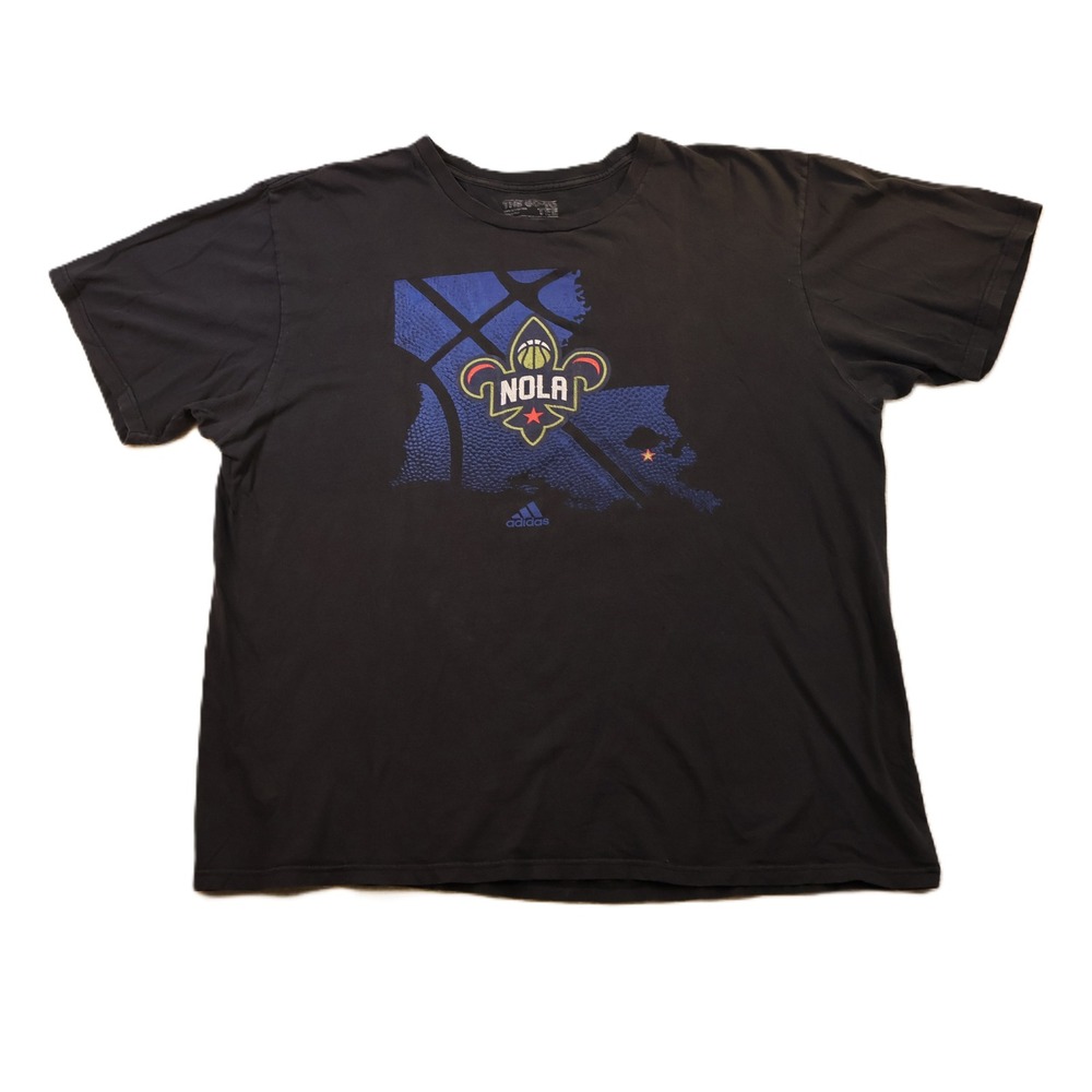 Adidas Mens XL T-Shirt Black 2017 NBA All Star Game NOLA Roster Graphic Tee